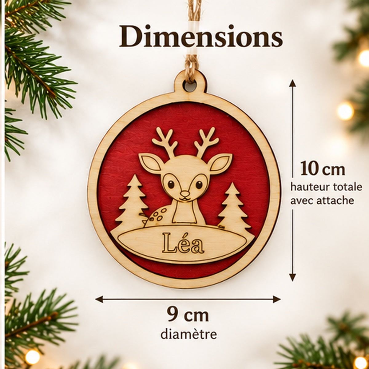 Boule prénom personnalisée – 03 dimensions
